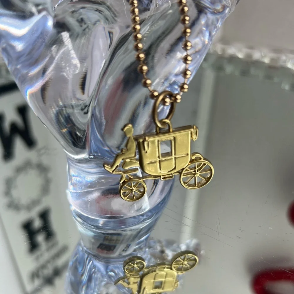Coach Gold Carriage Key Holder